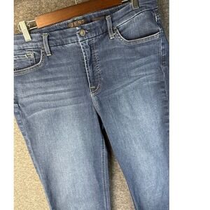 7 For All Mankind Jen7 Slim Straight Jeans Dark Wash Blu Size 12 Preppy Academia